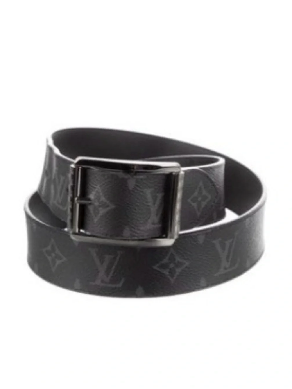 Louis Vuitton Men's Black Monogram Reversible Belt